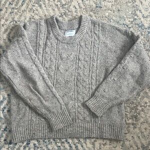 Old Navy Gray Cable Knit Sweater